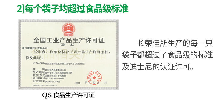 食品袋標準